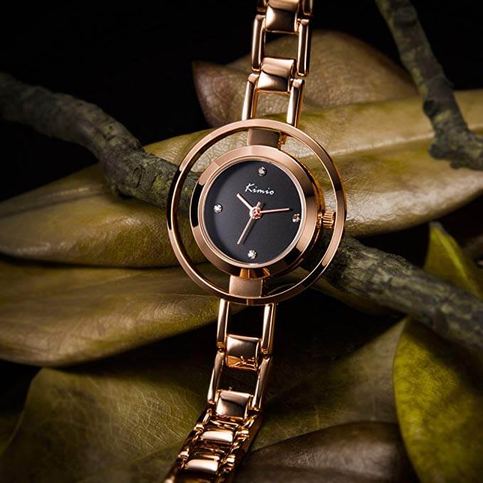Women's Rose Gold Bracelet Wrist Watch