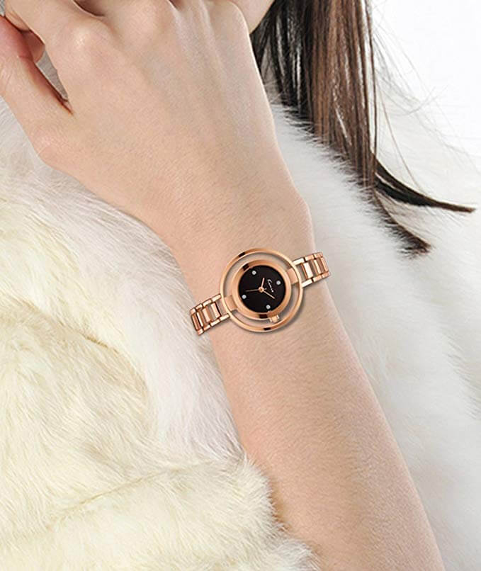 Women's Rose Gold Bracelet Wrist Watch